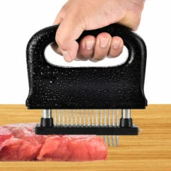 Attendrisseur De Viande 48 Lames D'Aiguille En Acier Inoxydable Ultra-Sharp Tenderizers Outil De Cuisine Manuel Pour Boeuf De Porc Steak De Boeuf，Irisfr -Accessoires de barbecue Soldes 55454352 5