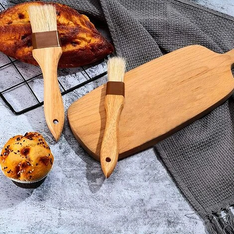 Fei Yu Pinceau Alimentaire, Pinceau Cuisine 2 Pièces, Pinceau Patisserie, Brosse à Poils Naturels, Pinceau à Pâtisserie Bois Pour La Cuisson Au Barbecue Le Barbecue La Marinade De Cuisine 5 Fei Yu Pinceau Alimentaire, Pinceau Cuisine 2 Pièces, Pinceau Patisserie, Brosse à Poils Naturels, Pinceau à Pâtisserie Bois Pour La Cuisson Au Barbecue Le Barbecue La Marinade De Cuisine â Image 5