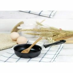 Ensoleillé Mini Poêle à Frire Pour œufs à Frire - 12 Cm - Revêtement En Fer - Ustensiles De Cuisine - Petite Cuisinière - Noir - Design Pratique Et Durable -Accessoires de barbecue Soldes 56619712 3