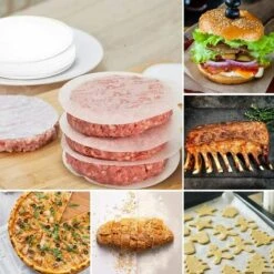 IRISFR Papier Antiadhésif 500 Pièces, Diamètre 13cm, Papier Steak Haché, Disques Hamburgers，Lilaris -Accessoires de barbecue Soldes 56839133 5