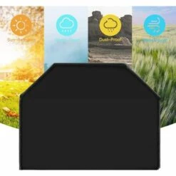 REGALI Housse Barbecue, Housse Barbecue Gaz De Grill Anti-Vent/Anti-UV/Anti-l'eau/Anti-l'Humidité/Antipoussière, 145 X 61 X 117 Cm, Noir -Accessoires de barbecue Soldes 57232708 4