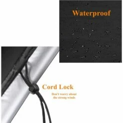 REGALI Housse Barbecue, Housse Barbecue Gaz De Grill Anti-Vent/Anti-UV/Anti-l'eau/Anti-l'Humidité/Antipoussière, 145 X 61 X 117 Cm, Noir -Accessoires de barbecue Soldes 57232708 5