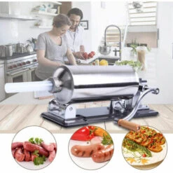 DYHF Poussoir à Saucisses Viande 3.6L Machine à Saucisse Remplissage De Saucisse En Acier Inoxydable - Argent 8 DYHF Poussoir à Saucisses Viande 3.6L Machine à Saucisse Remplissage De Saucisse En Acier Inoxydable - Argent -Accessoires de barbecue Soldes 57342120 4