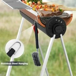 AIDUCHO Brosse Barbecue, 3 En 1 Brosse Nettoyage Barbecue, Longue Poignée, Poils Acier Inoxydable Pour Nettoyer Rapidement & Efficacement Tous Les Grils -Accessoires de barbecue Soldes 57792717 4