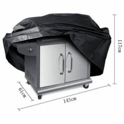 BEICHEN Housse Barbecue Housse De Protection Housse De BBQ Couverture De Gril De Cour De Tissu D'Oxford Imperméable 145x61x117cm Noir -Accessoires de barbecue Soldes 58278936 4
