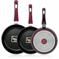 Callaway Bordeaux Batterie De Cuisine à Induction 8 Pièces En Fonte D'aluminium Antiadhésive Bordeaux - Bordeaux -Accessoires de barbecue Soldes 58521844 3