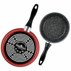 Magefesa K2 Roja Lot De 3 Poêles 20-24-28 Cm Induction, Antiadhésives PIERRE Rouge - Rouge -Accessoires de barbecue Soldes 58535377 4