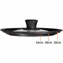 Magefesa TA182022242628 Couvercle De Poêle à Frire Casseroles 18-20-22, 24-26-28, Multi-diamètre Transparent - Transparent -Accessoires de barbecue Soldes 58536165 3