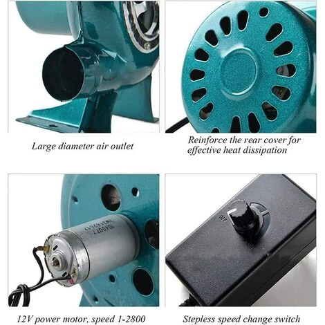 AOUGO Ventilateur Électrique à Vitesse Variable 220V - Ventilateur De Barbecues Ventilateur De Forge à Charbon - Refroidissement Rapide à Faible Bruit Et Forte Puissance Pour Barbecue 3 AOUGO Ventilateur Électrique à Vitesse Variable 220V - Ventilateur De Barbecues Ventilateur De Forge à Charbon - Refroidissement Rapide à Faible Bruit Et Forte Puissance Pour Barbecue – Image 3