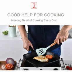 AORESAC Ustensiles De Cuisine Antiadhesifs En Silicone De Cuisine, 11 Pieces, Vert 8 AORESAC Ustensiles De Cuisine Antiadhesifs En Silicone De Cuisine, 11 Pieces, Vert -Accessoires de barbecue Soldes 58658193 4