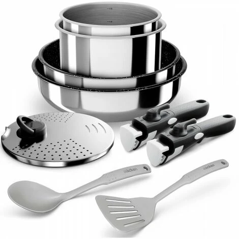 BACKEN 392009 - Batterie De Cuisine - Set De Poeles Et Casseroles - Inox - 9 Pieces - Tous Feux Dont Induction 1 BACKEN 392009 - Batterie De Cuisine - Set De Poeles Et Casseroles - Inox - 9 Pieces - Tous Feux Dont Induction