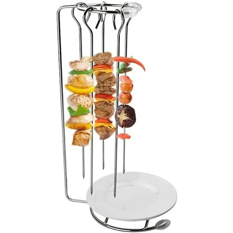 KARTOKNER Lot De 2 Brochettes Pour Barbecue En Acier Inoxydable - Avec Support De Suspension Pour Barbecue 2 KARTOKNER Lot De 2 Brochettes Pour Barbecue En Acier Inoxydable - Avec Support De Suspension Pour Barbecue â Image 2