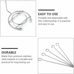 KARTOKNER Lot De 2 Brochettes Pour Barbecue En Acier Inoxydable - Avec Support De Suspension Pour Barbecue 8 KARTOKNER Lot De 2 Brochettes Pour Barbecue En Acier Inoxydable - Avec Support De Suspension Pour Barbecue -Accessoires de barbecue Soldes 58748059 4