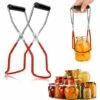 ENLENK Pinces De Bocal, Clip Anti-Brûlure, Pince À Bocal, Pinces De Levage De Bocal En Conserve En Acier Inoxydable Avec Poignée De Poignée Pour Bocaux à Conserves Chauds Et Bocaux à Conserves (rouge)