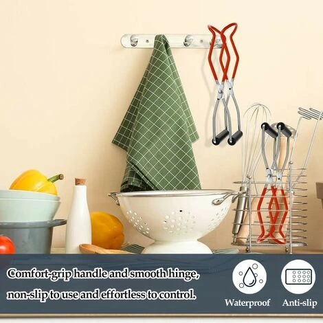 ENLENK Pinces De Bocal, Clip Anti-Brûlure, Pince À Bocal, Pinces De Levage De Bocal En Conserve En Acier Inoxydable Avec Poignée De Poignée Pour Bocaux à Conserves Chauds Et Bocaux à Conserves (rouge) 4 ENLENK Pinces De Bocal, Clip Anti-Brûlure, Pince À Bocal, Pinces De Levage De Bocal En Conserve En Acier Inoxydable Avec Poignée De Poignée Pour Bocaux à Conserves Chauds Et Bocaux à Conserves (rouge) – Image 4