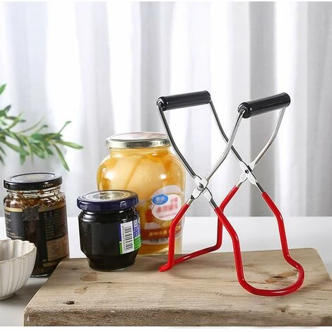ENLENK Pinces De Bocal, Clip Anti-Brûlure, Pince À Bocal, Pinces De Levage De Bocal En Conserve En Acier Inoxydable Avec Poignée De Poignée Pour Bocaux à Conserves Chauds Et Bocaux à Conserves (rouge) 5 ENLENK Pinces De Bocal, Clip Anti-Brûlure, Pince À Bocal, Pinces De Levage De Bocal En Conserve En Acier Inoxydable Avec Poignée De Poignée Pour Bocaux à Conserves Chauds Et Bocaux à Conserves (rouge) – Image 5