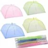 HIASDFLS 4 Pcs Cloche Alimentaire/Cloche Anti-Insectes/Aliments Tente/Couvercle De Nourriture Pliante Écran En Maille Parapluie-Niques, Bbq Et Plus - 4 Couleurs (Rose, Vert, Jaune, Bleu)