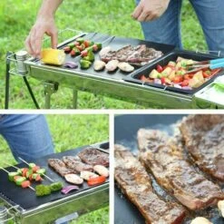 LYCXAMES Tapis De Cuisson Barbecue 6 Pièces Feuille Cuisson Barbecue Tapis 40 X 33cm Anti-adhérent Et Réutilisable Pour Barbecue Électrique Gaz Et Charbon (6(40x33)cm) -Accessoires de barbecue Soldes 59039475 3