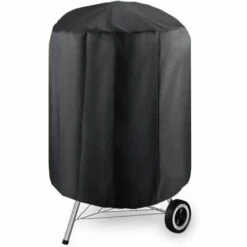 LYCXAMES Housse Barbecue Barbecook Ronde 58*77CM Bâche Housse De Protection BBQ Résistante 210D Imperméable Antipoussière Anti -UV Anti-vieillissement Couverture De Grill Sangle Ajustable