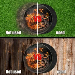 QERSTA Tapis De Feu Feu Tapis Four Extérieur Brasier Tapis Isolant Noir Rond Ignifuge Rond 40 Pouces -Accessoires de barbecue Soldes 59292795 5