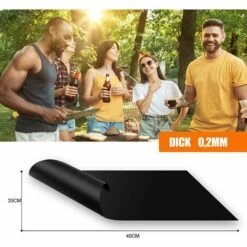 ZOLGINAH Tapis De Cuisson Pour Barbecue, 40x33cm Set De 8 Feuilles De BBQ Réutilisable Extérieur, Cuisson Mats Plancha Pour Barbecue Gaz, Weber Charbon Barbecue, Postuler à Plaques Et Grilles Pour Cuisson -Accessoires de barbecue Soldes 59344194 3