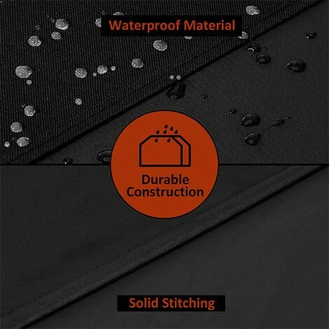 Housse Barbecue ,BBQ Couverture, De Gril Anti-UV/Anti-l'eau/Anti-l'Humidité Pour Weber, Holland, JennAir 160x68x120cm Noire FUIENKO 4 Housse Barbecue ,BBQ Couverture, De Gril Anti-UV/Anti-l'eau/Anti-l'Humidité Pour Weber, Holland, JennAir 160x68x120cm Noire FUIENKO – Image 4