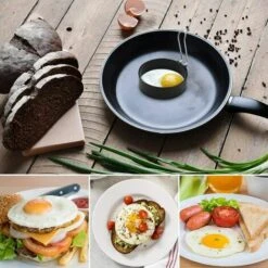 GALOZZOIT Anneau D'oeufs En Acier Inoxydable Moule à Oeufs Au Plat 6 Pièces Pour Poêle Anneaux D'oeufs Moule à Crêpes Moule à Omelette Rond Pour La Cuisson Des Oeufs, 7,5 * 2cm 8 GALOZZOIT Anneau D'oeufs En Acier Inoxydable Moule à Oeufs Au Plat 6 Pièces Pour Poêle Anneaux D'oeufs Moule à Crêpes Moule à Omelette Rond Pour La Cuisson Des Oeufs, 7,5 * 2cm -Accessoires de barbecue Soldes 59853517 4