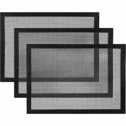 MINKUROW Grille Barbecue Feuilles De Cuisson En Maille Pour Grill D’extérieur à Gaz Et Charbon Et Fumoirs à Pellets - Robustes, Réutilisables Et Faciles à Nettoyer - 40 X 33 Cm, Lot De 3