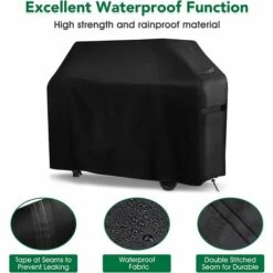 PESCE Housse Pour Barbecue,Couverture De Gril Gaz Bache De Protection Couverture Résistante Pour 420D Tissu Oxford Étanche Résistant Aux UV Et Aux Larmes, Pour Weber, Holland, Jennair Etc(150x64x119cm) 8 PESCE Housse Pour Barbecue,Couverture De Gril Gaz Bache De Protection Couverture Résistante Pour 420D Tissu Oxford Étanche Résistant Aux UV Et Aux Larmes, Pour Weber, Holland, Jennair Etc(150x64x119cm) -Accessoires de barbecue Soldes 60169862 4