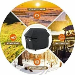 ENLENK Housse Pour Barbecue, Bache Barbecue Gaz,210D Oxford Imperméable Housse Bâche De Protection BBQ, Couverture De Grill Anti-Vent/Anti-UV/Antipoussière /aux Larmes,Convient à La Plupart Des Grils，Avoir Des Poches -Accessoires de barbecue Soldes 60170681 5