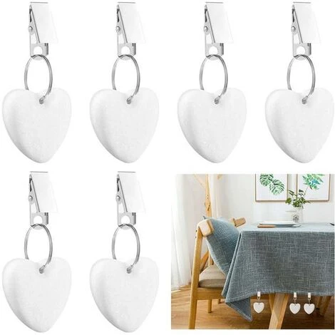 TRIOMPHE Lot De 6 Poids De Nappe En Pierre Naturelle Résistant Aux Intempéries Avec Pince Pour Jardin, Pique-nique, Cuisine, Restaurant(forme De Coeur),T-Audace 1 TRIOMPHE Lot De 6 Poids De Nappe En Pierre Naturelle Résistant Aux Intempéries Avec Pince Pour Jardin, Pique-nique, Cuisine, Restaurant(forme De Coeur),T-Audace