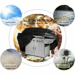 GUAZHUNIFR Housse De Barbecue Résistante En Tissu Oxford Imperméable Et Coupe-Vent Résistant à La Décoloration Pour Barbecue Weber, Brinkmann Et La Plupart Des étagères De Barbecue. 145 X 61 X 117 Cm -Accessoires de barbecue Soldes 60186519 3