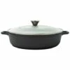 BAUMALU - Cocotte Mijoteuse Basse 32cm 5L + Couvercle En Verre