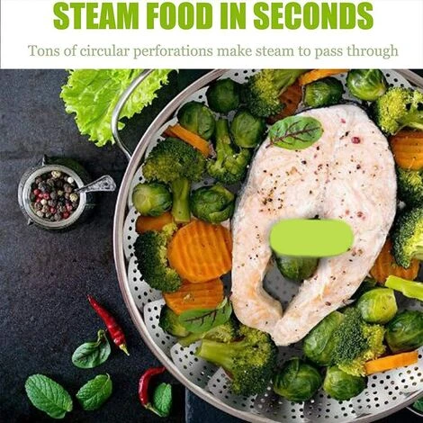 MODOU Pliable Panier Vapeur, Panier Vapeur Télescopique Pliable En Acier Inoxydable Avec Pieds Antidérapants Pour Cuire Légumes Et Aliments Ou Panier De Fruits(9'') 4 MODOU Pliable Panier Vapeur, Panier Vapeur Télescopique Pliable En Acier Inoxydable Avec Pieds Antidérapants Pour Cuire Légumes Et Aliments Ou Panier De Fruits(9'') – Image 4