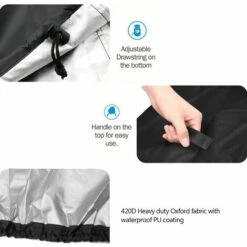 LITZEE Ustensile De Barbecue Housse De Barbecue Ronde En Tissu Oxford 420D En Tissu De Protection Anti-poussiere Pour Four Exterieur, Tissu De Protection Pour Pare-soleil Pour Meubles De Poele A Grille De Four, Modele: Noir 71x68cm 8 LITZEE Ustensile De Barbecue Housse De Barbecue Ronde En Tissu Oxford 420D En Tissu De Protection Anti-poussiere Pour Four Exterieur, Tissu De Protection Pour Pare-soleil Pour Meubles De Poele A Grille De Four, Modele: Noir 71x68cm -Accessoires de barbecue Soldes 60480493 4