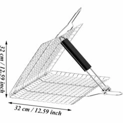 PREMIER Panier à Griller, Panier De Barbecue En Acier Inoxydable, Panier Grille Pour Barbecue, Acier Inoxydable Pliable Panier à Poisson En Acier Inoxydable Avec Poignée Amovible Pour Poisson, Steak, Crevette 6 PREMIER Panier à Griller, Panier De Barbecue En Acier Inoxydable, Panier Grille Pour Barbecue, Acier Inoxydable Pliable Panier à Poisson En Acier Inoxydable Avec Poignée Amovible Pour Poisson, Steak, Crevette -Accessoires de barbecue Soldes 60544090 3