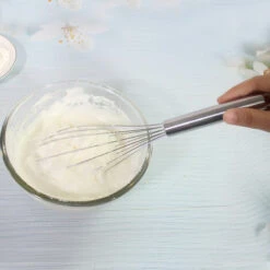 IRISFR 3 Pièces Fouet à Main En Acier Inoxydable , Batteur à Oeufs Manuel Avec Crochet, Cuisine Ustensiles Pour Crème Fraîche, Mélange Liquide,Lilaris -Accessoires de barbecue Soldes 60609418 5
