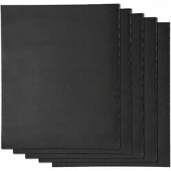 Cisea Tapis De Feuilles Cuisson Barbecue Set De 5 Tapis De Grillade XL 50x40 Cm Anti Adhérent Réutilisable Pour Four Gaz électrique Bbq Charbon Bois Micro-ondes En Silicone - Noir