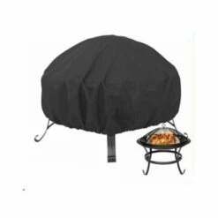 MINKUROW Housse De Protection Pour BraséRos Ø 85 X 40 Cm ImperméAble,Housse Brasero RéSistant Aux UV,RéSistant à La DéChirure, Tissu Oxford 210D Housse Pour Foyer Barbecue