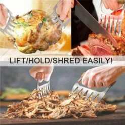 EINEMGELD Griffe De Viande, Griffes D'ours BBQ, Griffe De Viande En Acier Inoxydable, Convient Pour Le Porc, La Séparation De Poulet, Le Barbecue, Le Poulet Rôti, Etc 6 EINEMGELD Griffe De Viande, Griffes D'ours BBQ, Griffe De Viande En Acier Inoxydable, Convient Pour Le Porc, La Séparation De Poulet, Le Barbecue, Le Poulet Rôti, Etc -Accessoires de barbecue Soldes 61195032 3