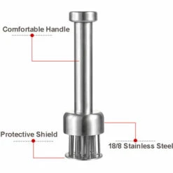 TANCYCO Attendrisseur De Viande En Acier Inoxydable 304, Attendrisseur à Lame D'aiguille Ultra Tranchante Durable 21 Pour Steak, Outils De Cuisine De Viande -Accessoires de barbecue Soldes 61201158 4