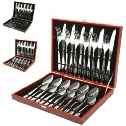 OOBEST Ménagère 24 Pièces En Acier Inoxydable MENAGERE - SERVICE COMPLET DE COUVERTS