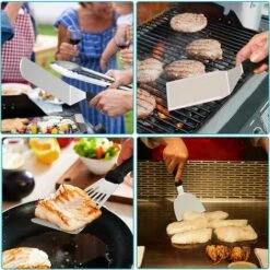 BAICCCF Ustensile De Barbecue Lot De 22 Accessoires De Plaque De Cuisson, Spatules En Métal Pour Plaque De Cuisson Professionnelle En Acier Inoxydable Robuste Pour Cuisson En Fonte D'extérieur Teppanyaki, Barbecue, Hachoir, Pince à Barbecue, Sac De Transport -Accessoires de barbecue Soldes 63626707 5