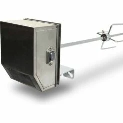 Bc-elec - HEG107-B Tournebroche électrique Rôtissoire Inox Pour Barbecue, Grill, Tourne-broche 102cm 230V 4W 2-3 RPM - Gris -Accessoires de barbecue Soldes 63724875 4