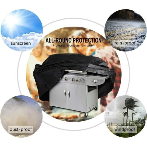 LYCXAMES Housse De Barbecue Résistante En Tissu Oxford Imperméable Et Coupe-Vent Résistant à La Décoloration Pour Barbecue Weber, Brinkmann Et La Plupart Des étagères De Barbecue. 145 X 61 X 117 Cm. 3 LYCXAMES Housse De Barbecue Résistante En Tissu Oxford Imperméable Et Coupe-Vent Résistant à La Décoloration Pour Barbecue Weber, Brinkmann Et La Plupart Des étagères De Barbecue. 145 X 61 X 117 Cm. â Image 3