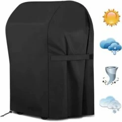 MEZHENG Housse De Barbecue, Housse De Protection étanche Pour Barbecue à Gaz, 77 X 67 X 110 Cm, Noir
