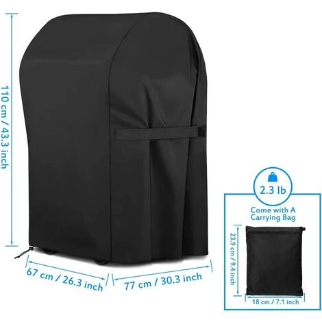 MEZHENG Housse De Barbecue, Housse De Protection étanche Pour Barbecue à Gaz, 77 X 67 X 110 Cm, Noir 2 MEZHENG Housse De Barbecue, Housse De Protection étanche Pour Barbecue à Gaz, 77 X 67 X 110 Cm, Noir – Image 2