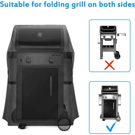 MEZHENG Housse De Barbecue, Housse De Protection étanche Pour Barbecue à Gaz, 77 X 67 X 110 Cm, Noir 3 MEZHENG Housse De Barbecue, Housse De Protection étanche Pour Barbecue à Gaz, 77 X 67 X 110 Cm, Noir – Image 3