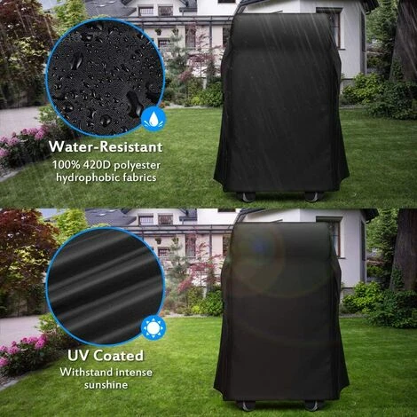 MEZHENG Housse De Barbecue, Housse De Protection étanche Pour Barbecue à Gaz, 77 X 67 X 110 Cm, Noir 5 MEZHENG Housse De Barbecue, Housse De Protection étanche Pour Barbecue à Gaz, 77 X 67 X 110 Cm, Noir – Image 5
