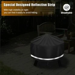 LITZEE Housse De Protection Pour BraséRos Ø 85 X 40 Cm ImperméAble,Housse Brasero RéSistant Aux UV,RéSistant à La DéChirure, Tissu Oxford 210D Housse Pour Foyer Barbecue 9 LITZEE Housse De Protection Pour BraséRos Ø 85 X 40 Cm ImperméAble,Housse Brasero RéSistant Aux UV,RéSistant à La DéChirure, Tissu Oxford 210D Housse Pour Foyer Barbecue -Accessoires de barbecue Soldes 63867230 5